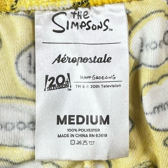 The Simpsons + Aeropostale Homer Fleece Lounge Pants PJ Unisex M Bubble Thoughts - Picture 8 of 8